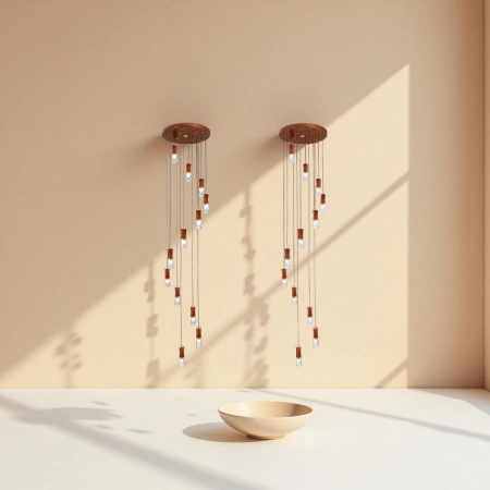 Brown chandelier main body, Nordic minimalist ceiling lamp accessories for living room, dining room and bedroom Brown chandelier main body, Nordic minimalist ceiling lamp accessories for living room, dining room and bedroom